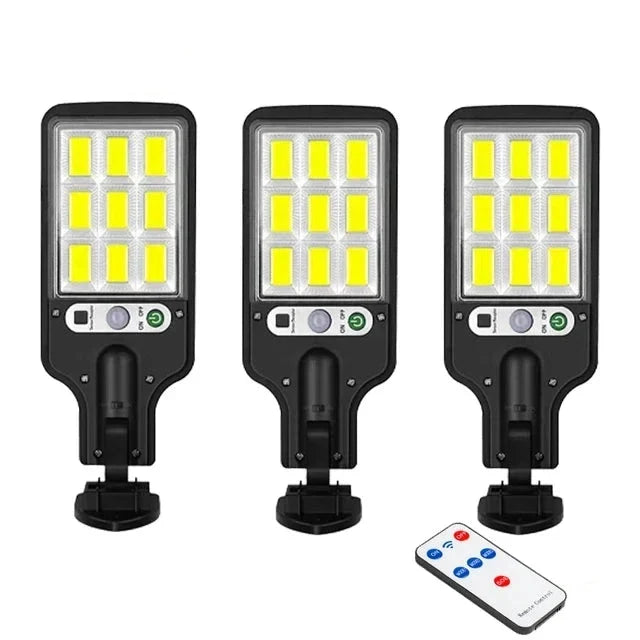 Kit de Refletores Led Solar 6000 Lumens com Sensor de Movimento - Compre 1 e leve 4